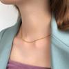 European American Gypsophila Necklace In 18K Gold Plated Titanium Steel - Simple Women's Clavicle Chain