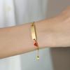 Engravable Heart Bracelet: Stainless Steel & Resin for Women and Children