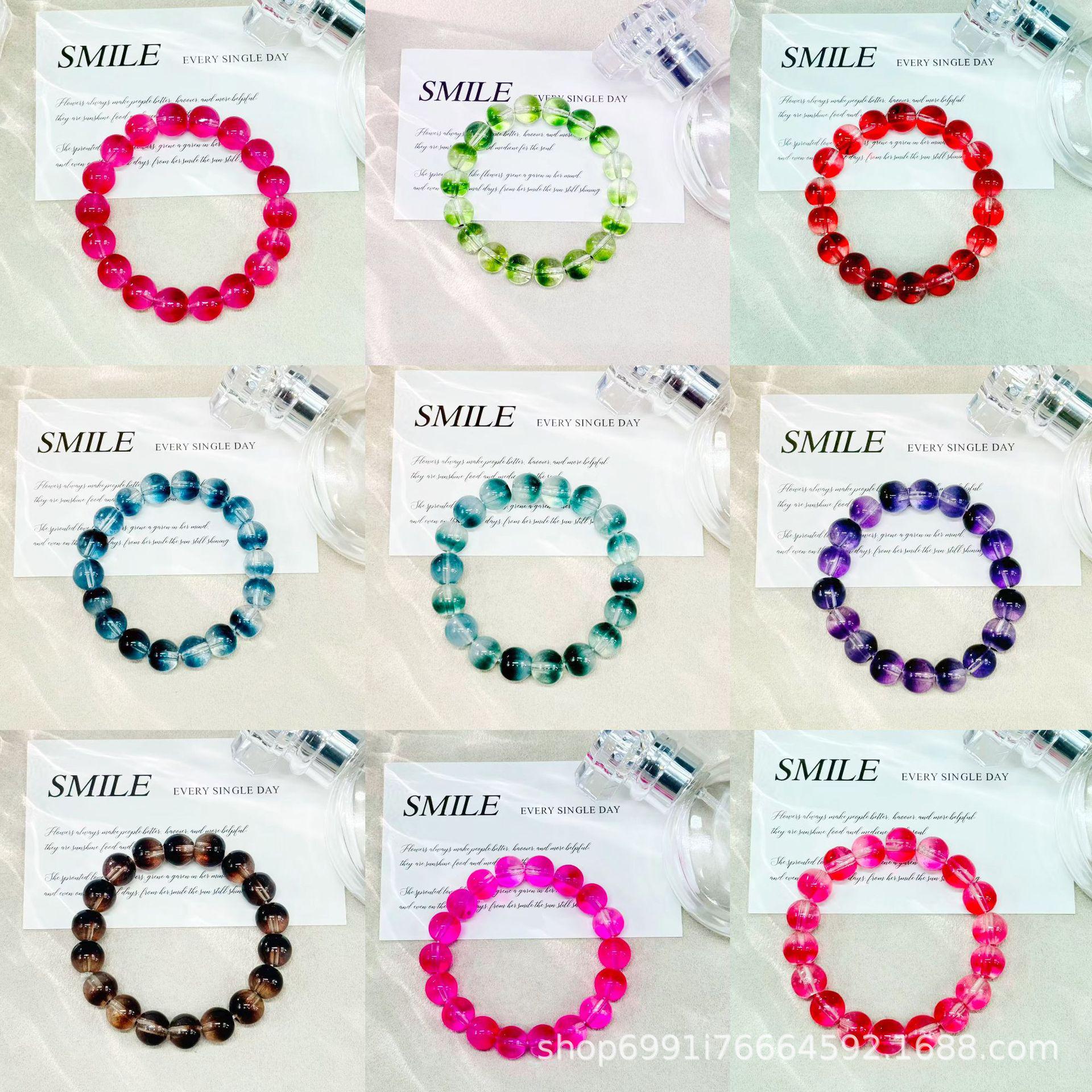 

Браслет з кришталю Камінь-кішка 10 мм, градієнтний, ручної роботи, з нішевим дизайном E10mm-05