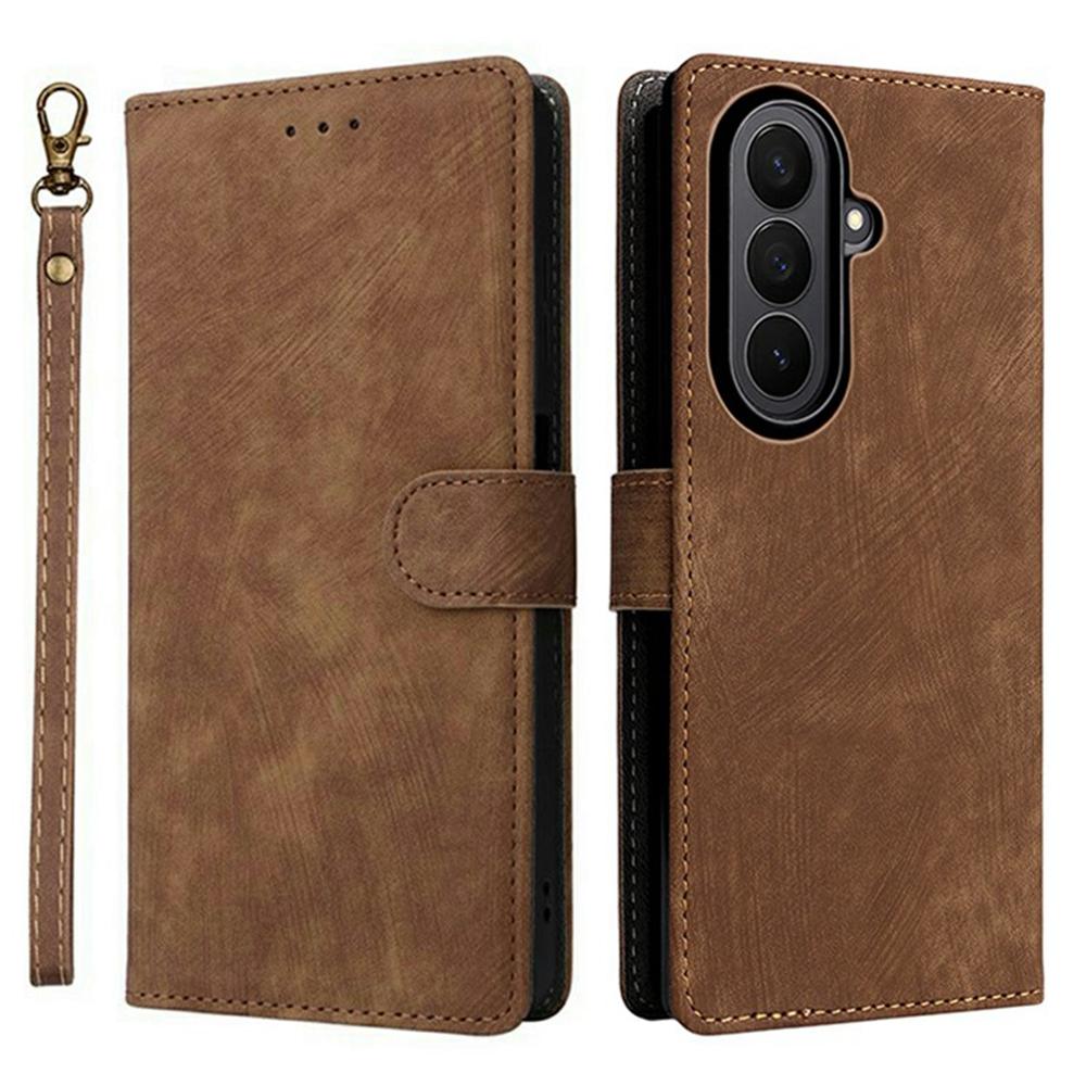 For Samsung Galaxy Z Fold7 5G Case Wallet RFID Blocking PU Leather Phone Cover Stand with Strap