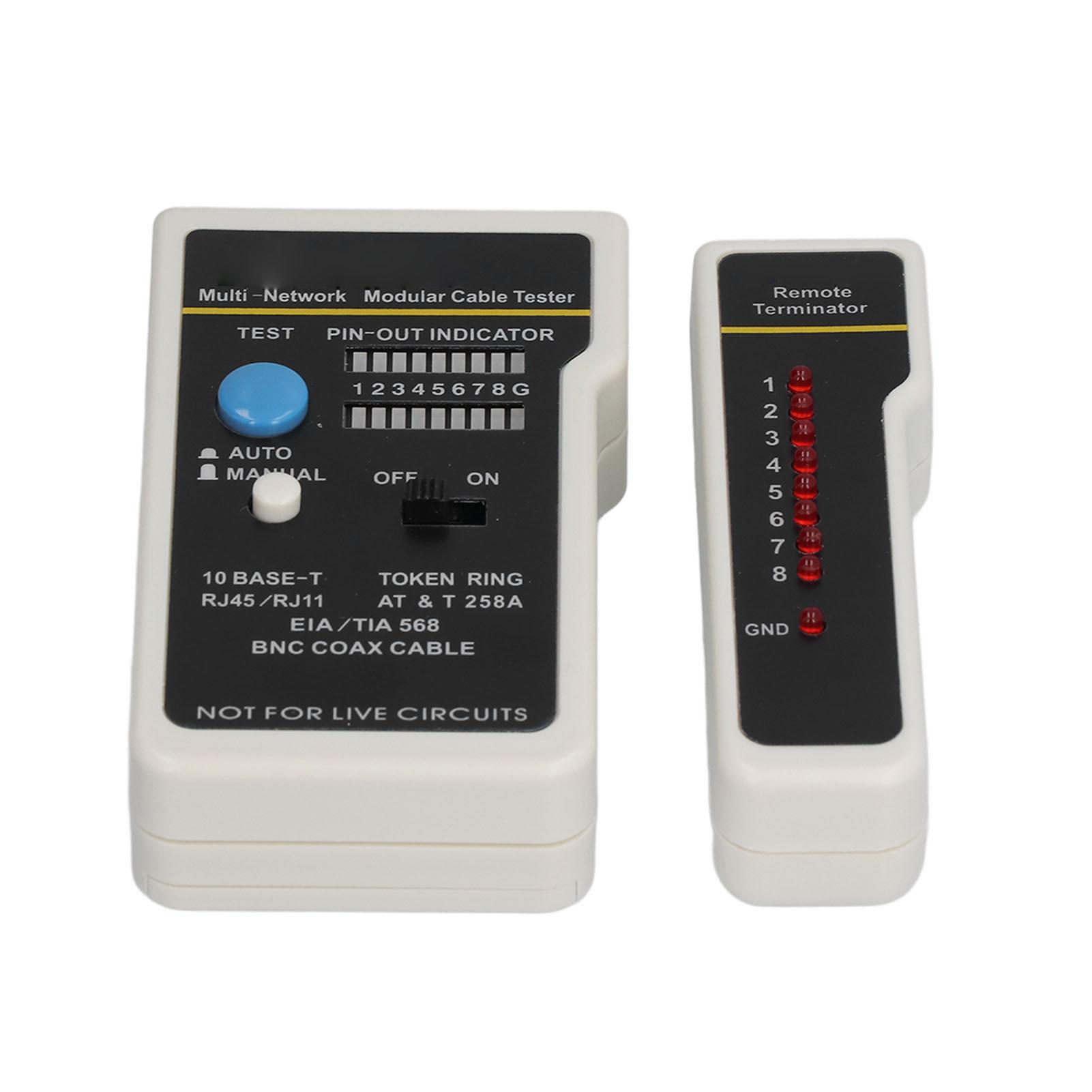 

Тестер сетевого кабеля Автоматическое сканирование Обтекаемый внешний вид Эргономичный Многофункциональный тестер сетевого кабеля