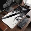 Samurai Sword Black And White Keyboard Mouse Pad Anime Desk Mat Gaming Accessories Mouse Pad Non-Slip Rubber Base Stitched Edges