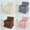 Bubble Grid Club Chair Cover Elastic Tub Sofa Covers with Skirt Hem Single Armchair Slipcovers for Living Room Bar Counter Hotel
