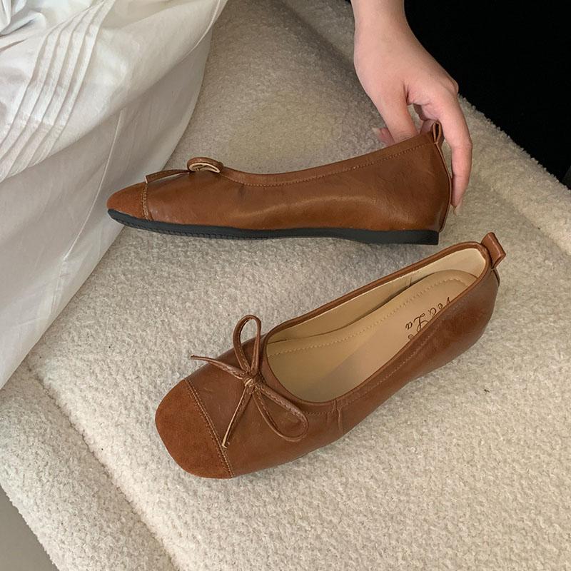 Fashion Footwear With Height Increasing Women Flats Slip On Shoes 2025 New Female Butterfly-Knot Fashion Shallow Ladies Flats With Shoes