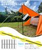 Aluminum Tent Pole Tarp Pole 2 Sets A7075 Super Duralumin Split Type Small Group Solo Camping Sub Pole Touring Compact Camping Ultra Lightweight