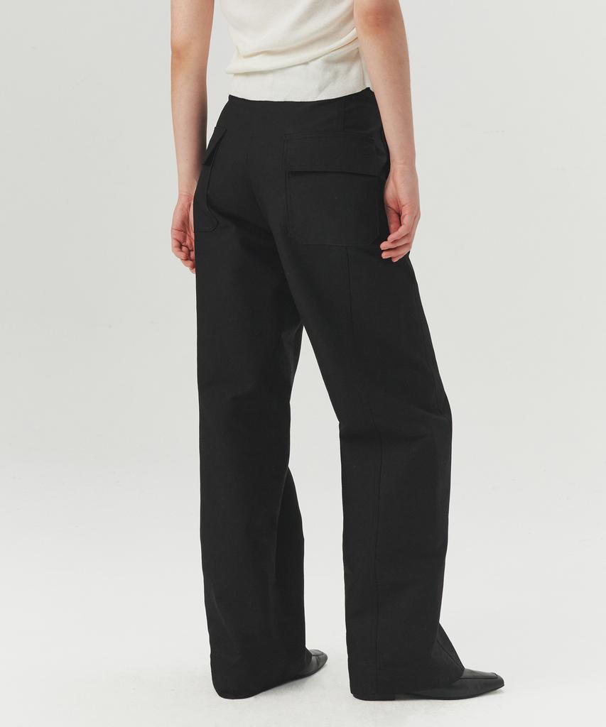Leuba French Wide Chino Pants - Black