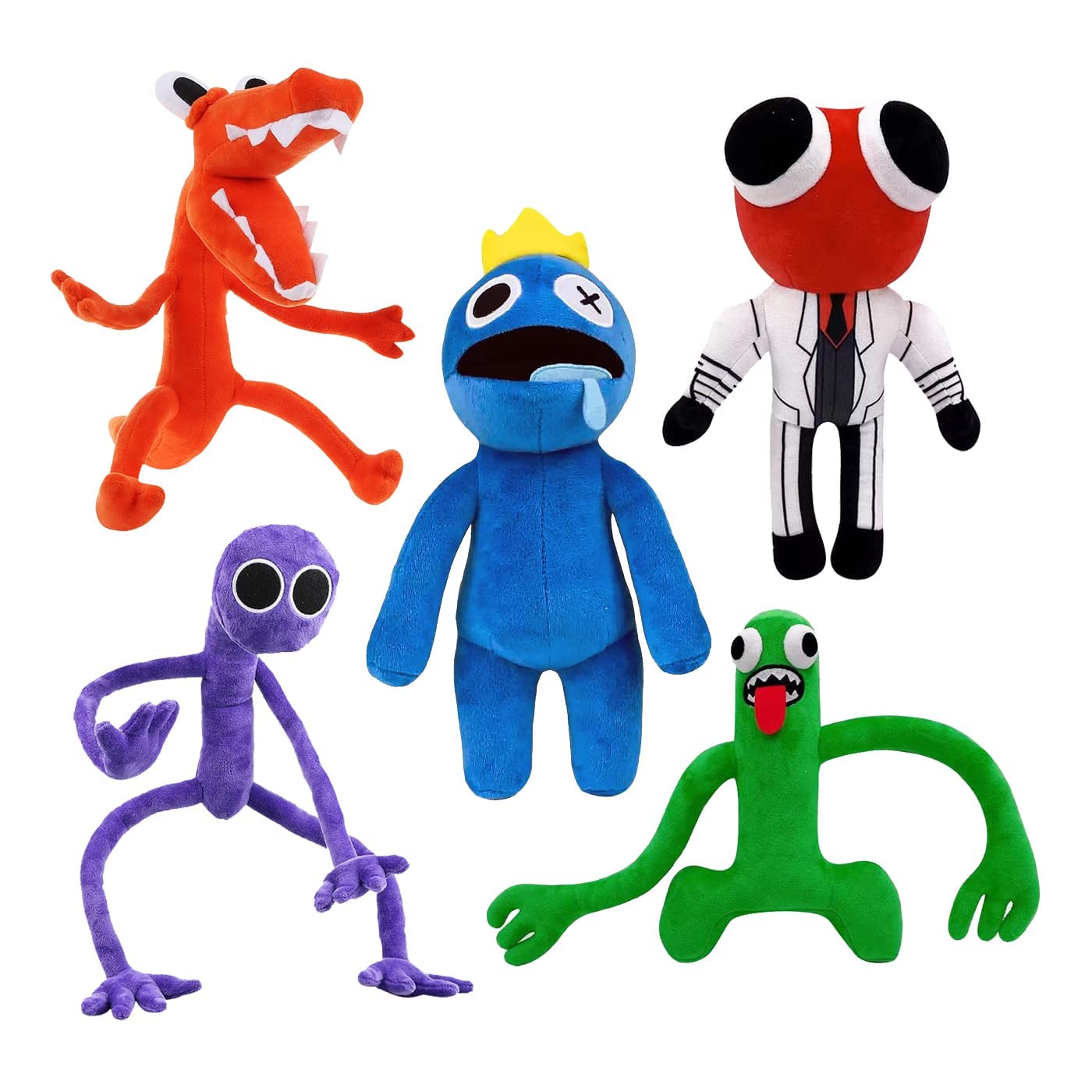 

Rainbow Friends плюшевая игрушка очень большая игрушка Rainbow Friends плюшевая игрушка игра персонаж мультфильма рождественский подарок подарок на день рождения приблизительный. 60см (Набор из 5)