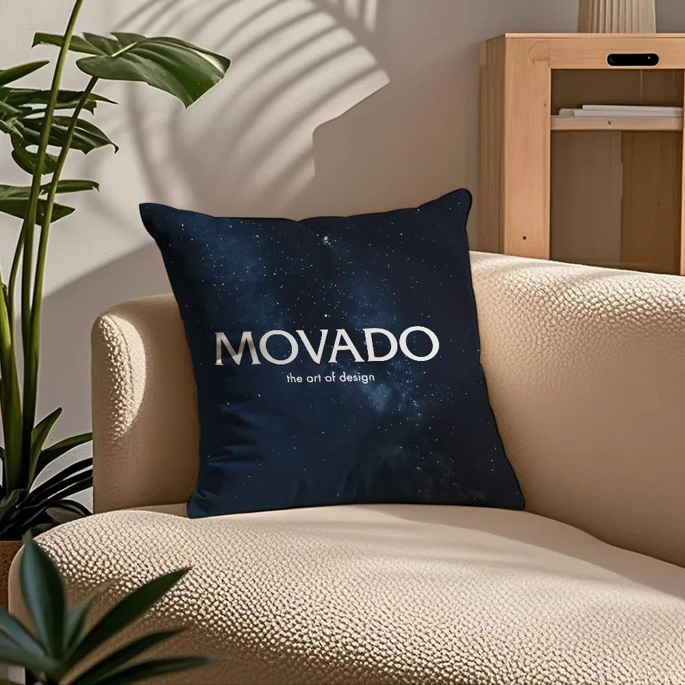 Brand M-movado-S Pillow Case Comfort Sofa Bed Silky elegant Invisible zipper Custom Decorative cushion cover
