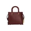 New COACH Rogue Pebbled Leather Tote Bag, Shopping Bag, Handbag, Shoulder Bag, Crossbody Bag Small Women's Dark Burgundy CJ816-B4WN