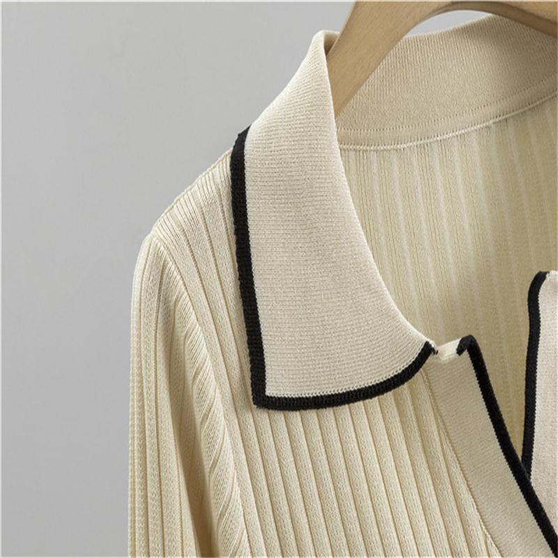 Autumn  High End Ladies' Knitted Dress With Temperament  Mid Length Skirt For Women