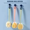 Dwustronne narzędzie do szorowania Szczotka do kąpieli Długi uchwyt Miękkie futerko Szczotka do kąpieli Odpinany ręcznik do szorowania Mocne szorowanie pleców