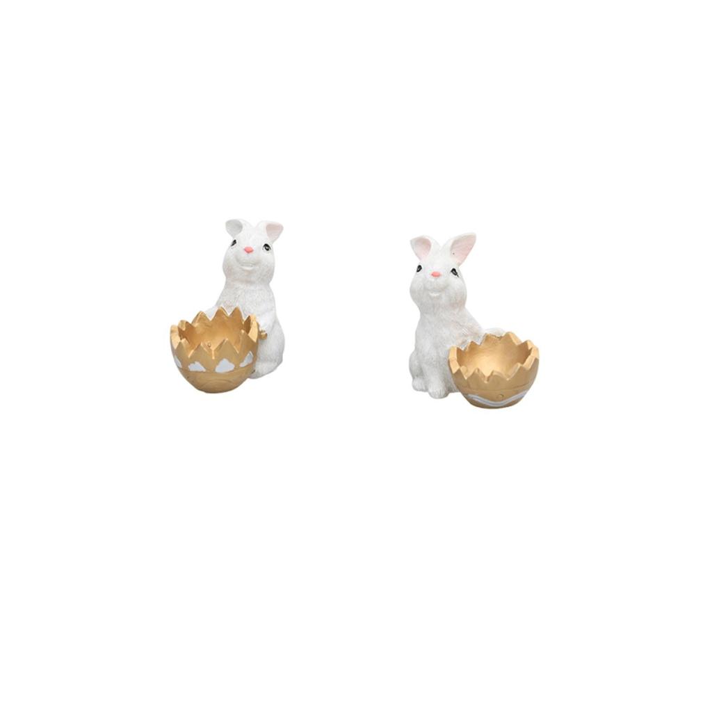 2 Stück Miniatur Häschen Deko Figur Ostern Karotten Figuren Häschen Miniaturen Figuren Harz Häschen Tiere Modell Garten Miniatur