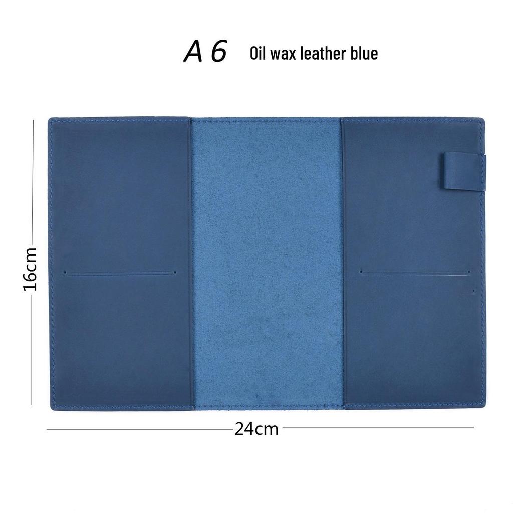 Genuine Leather A5/A6/B6 Notebook Cover - Top Layer Vegetable Tanned Protective Envelope Case
