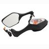 1 Pair Motorcycle Rear View Mirror Angle Adjustable Mirrors With Led Turn Signal Compatible For  Cbr1000rr 2008-2012