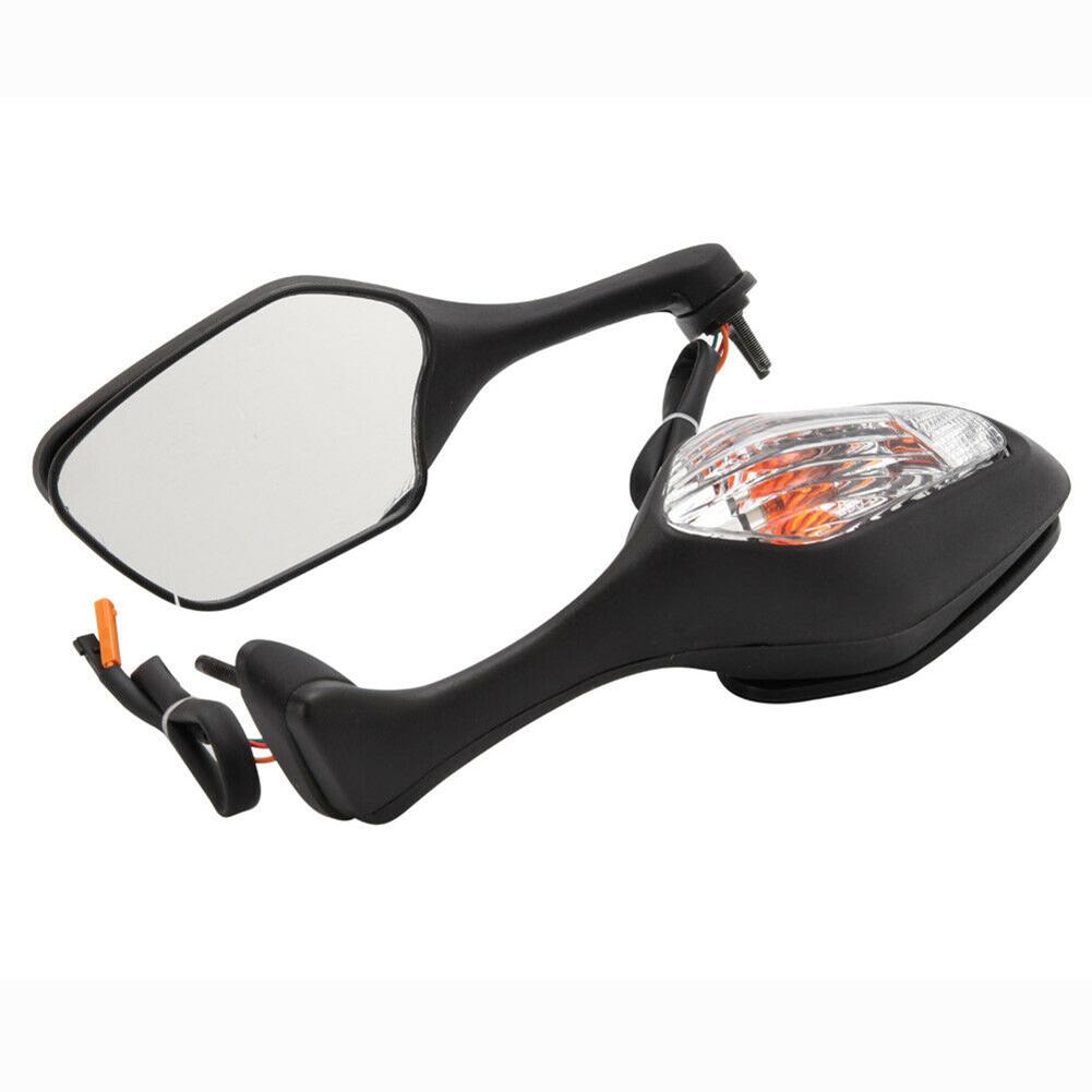 1 Pair Motorcycle Rear View Mirror Angle Adjustable Mirrors With Led Turn Signal Compatible For  Cbr1000rr 2008-2012