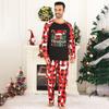 Christmas Print Matching Family Loungewear Set, Long Sleeve Round Neck Top and Pants