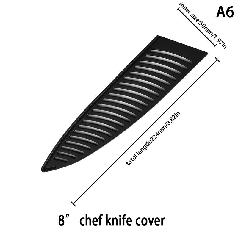 Kitchen Knife Sheath Black Plastic Knife Covers Knife Blade Protector Cover Edge Guards Case Boning Fruit Bread Chef Knife Tool