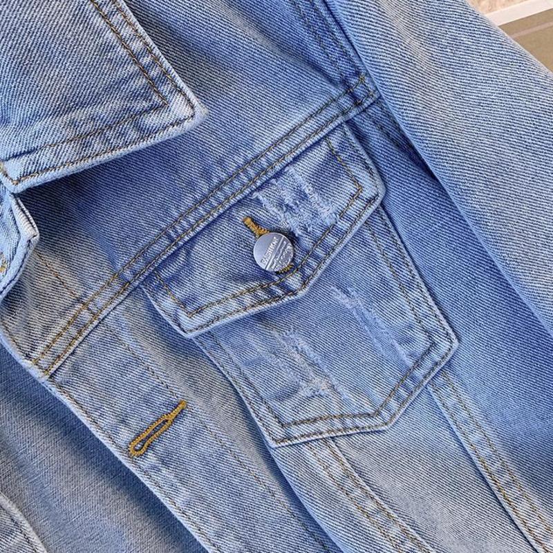 Denim Jacket for Women Spring Autumn Korean Fashion Vintage Jean Coats Female Casual Outerwears