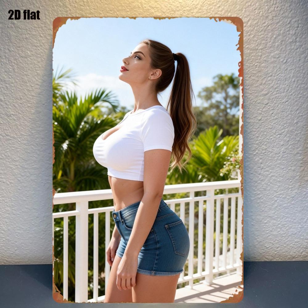 

Metal Sign x Inches Fashion Woman Wall Art Home Decor Garage Bar Gift 20x30cm