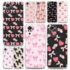 Phone Case For Xiaomi Redmi Note 15 14 13 12 4G 10 11 Pro Plus 5G 14C 13C 12C 10C Clear Soft TPU Cover Cute Pink Heart Bow