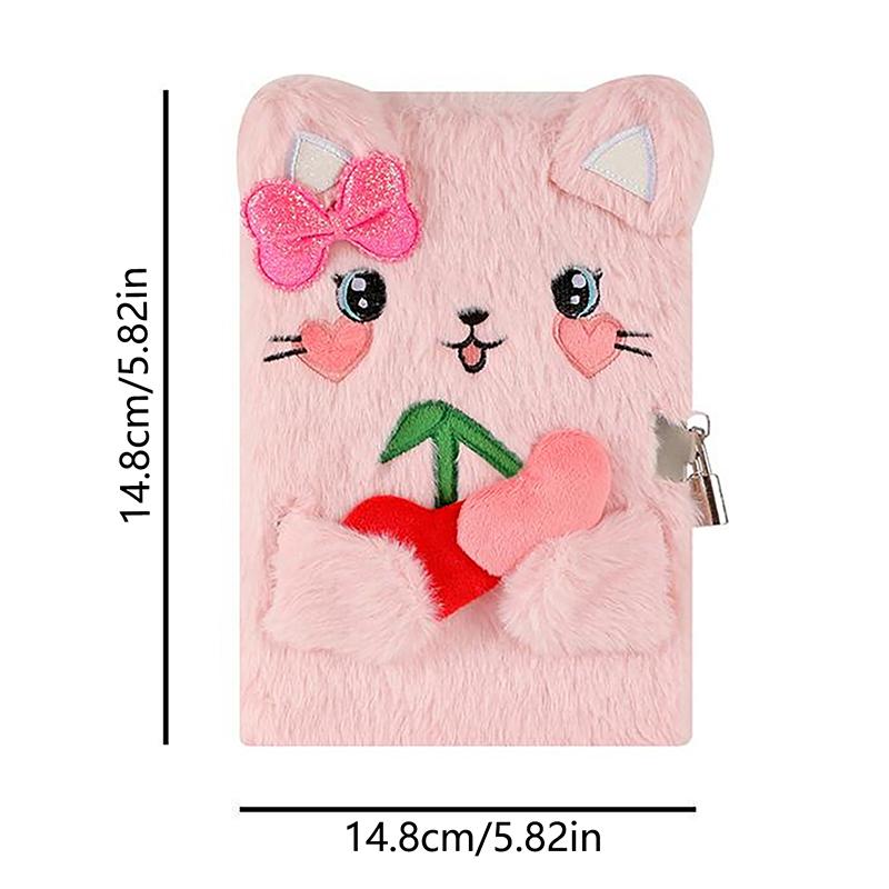 A5 Notitieboek Dagboek Met Slot, Cadeau Voor Meisjes van 6 7 8 Jaar, Schattig Kattennotitieboek Gelinieerd Journal Voor Meisjes, Geheim Dagboek Voor Meisjes