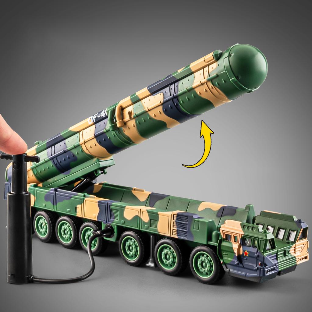 1:50 Dongfeng Missile Carrier Julang Missile Launcher Alloy Metal Diecast Model Car Home Trendy Toys Ornaments Holiday Gifts Boy