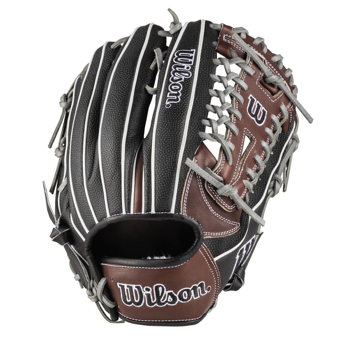 

Wilson The Wannabe Hero DUAL Utility Glove for Model 95 Pinkie D Softball, (Thumb Pad/Two Fingers), WBW101573, Brown/Black SS, 30.5cm