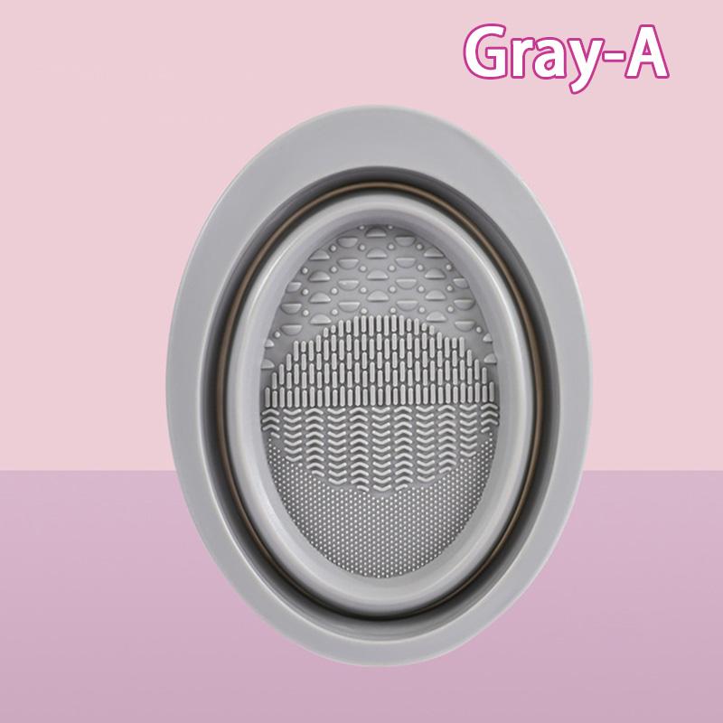 Make-up-Pinsel-Reinigungswerkzeug Faltbare Silikonschüssel Beauty Egg Cleaner Schwamm Puff Waschen Tragbare Peelingmatte Katzenohrkosmetik