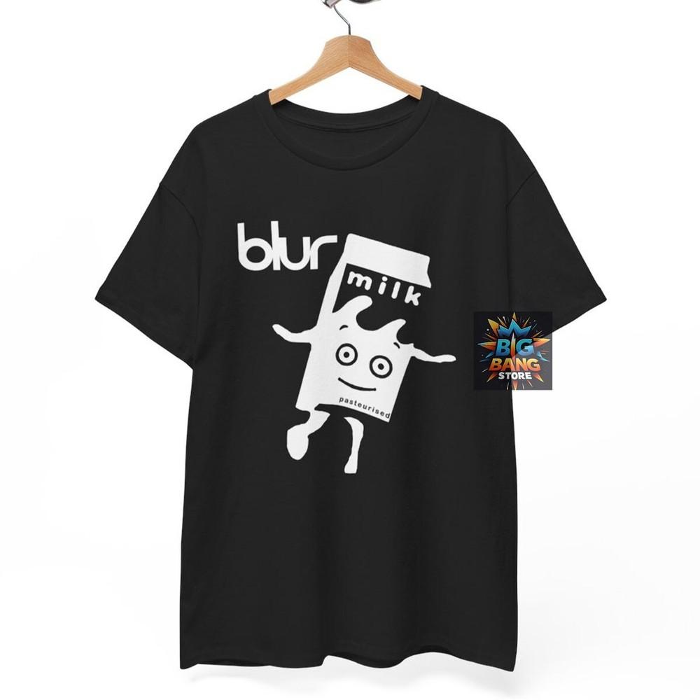 

Blur Milky T-Shirt, Funny Retro Music Rock Punk Metal, Unisex tee 4XL