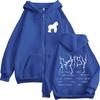 Rusowsky Daisy Tour Zip Up Hoody Men Women Clothing Hip Hop Oversized Jacket Sweatshirt Casual Pop Music Gothic Tops Hoodie