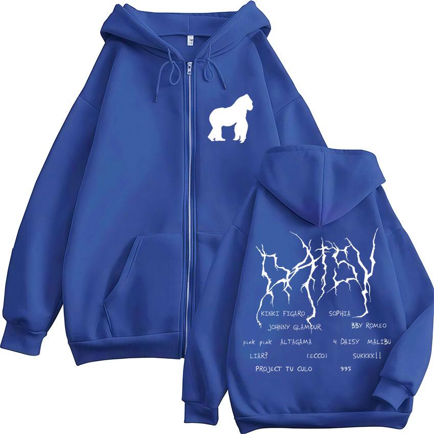Rusowsky Daisy Tour Zip Up Hoody Men Women Clothing Hip Hop Oversized Jacket Sweatshirt Casual Pop Music Gothic Tops Hoodie