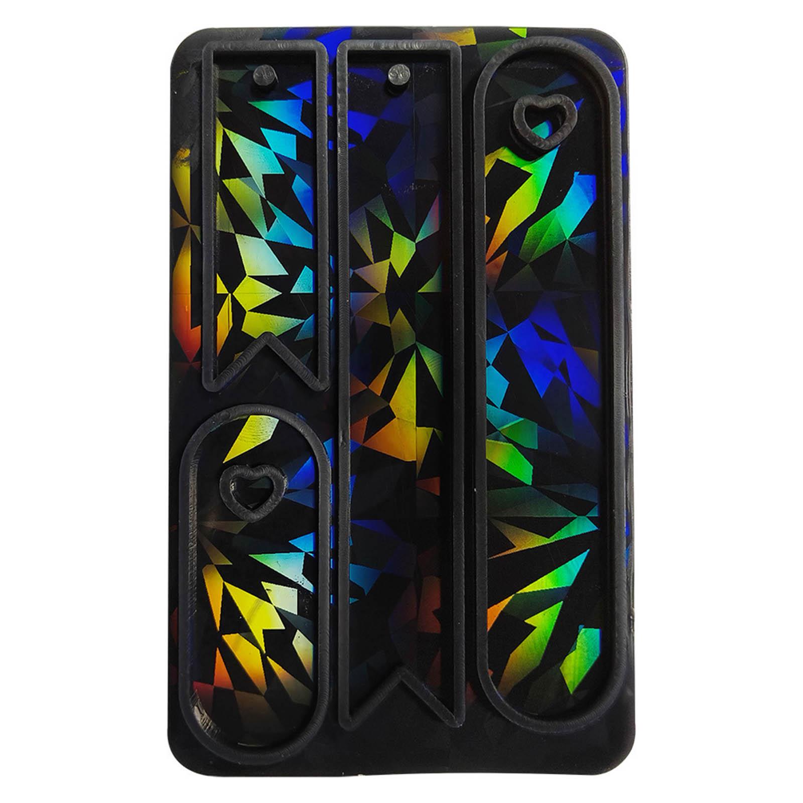 

Легкая в использовании силиконовая форма Голографическая лазерная форма для закладки Многоразовая форма для изготовления Форма для литья смолы с лентой для книжных магазинов чёрный