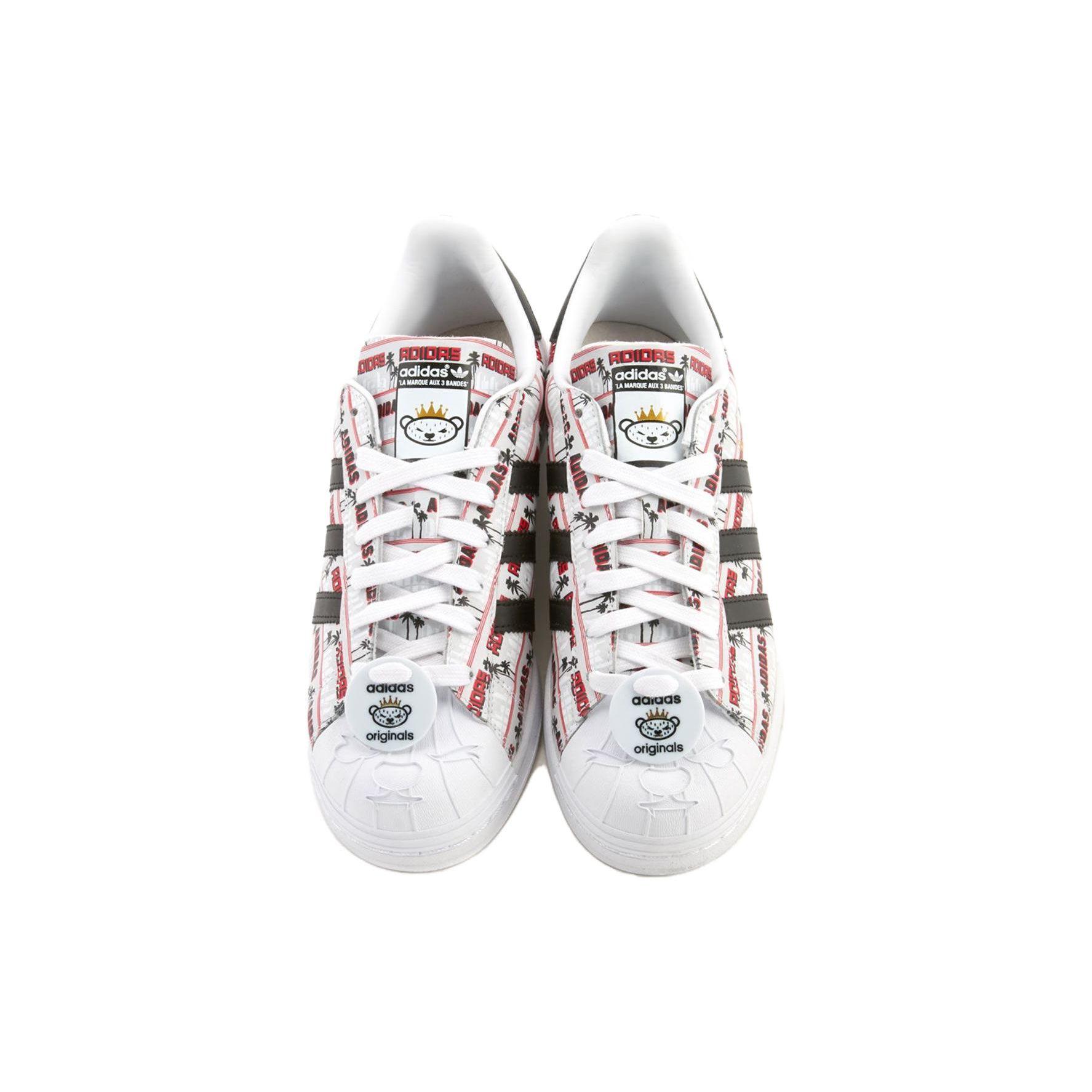 Nigo x adidas Superstar Bearfoot Пальма Унисекс Кроссовки Белый Обувь-Белый — фото 2