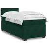 Box Spring Bed with Mattress Dark Green 90 X 200 Cm Velvet