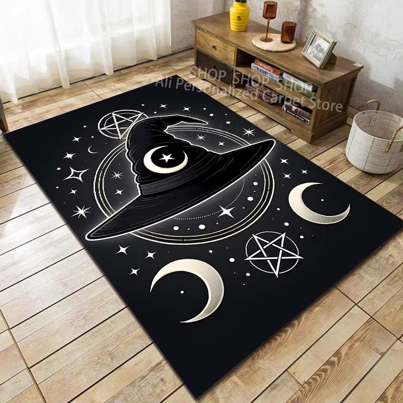 Mysterious Pentagram Magic Pattern Carpet for Living Room Bedroom Sofa Home Decor Non-slip Floor Mat Coffee Tables Area Rug