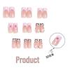 3D Pink Flower Leopard Print Detachable Wearable Nail Tips - European & American Design