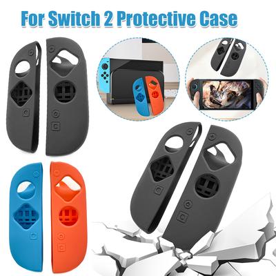 2PCS Protective Cover Clear Soft Silicone for Nintendo Switch2 Joy-Con Controllers Anti-Slip Grip Shell Full Protection Case