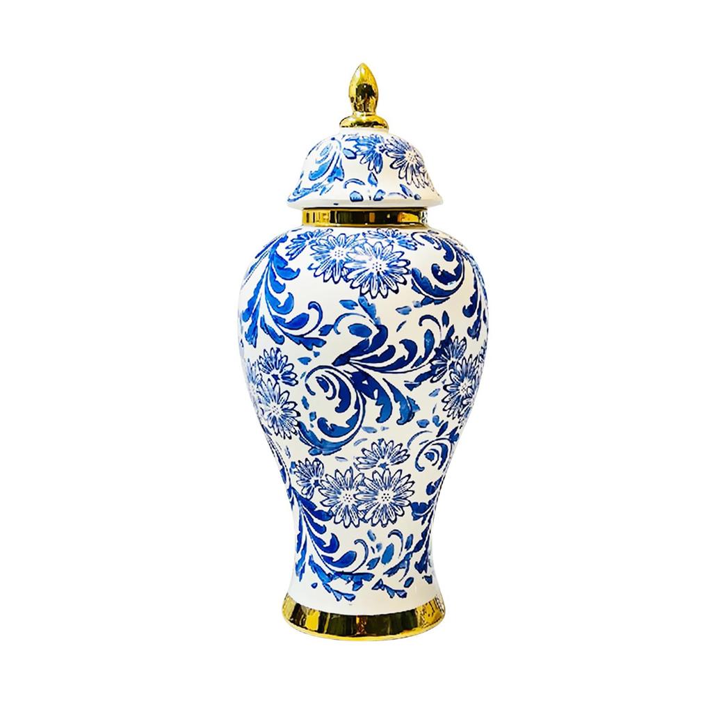 Ceramic Vase Porcelain Ginger Jar for Storage Tank Flower Arrangement Office M