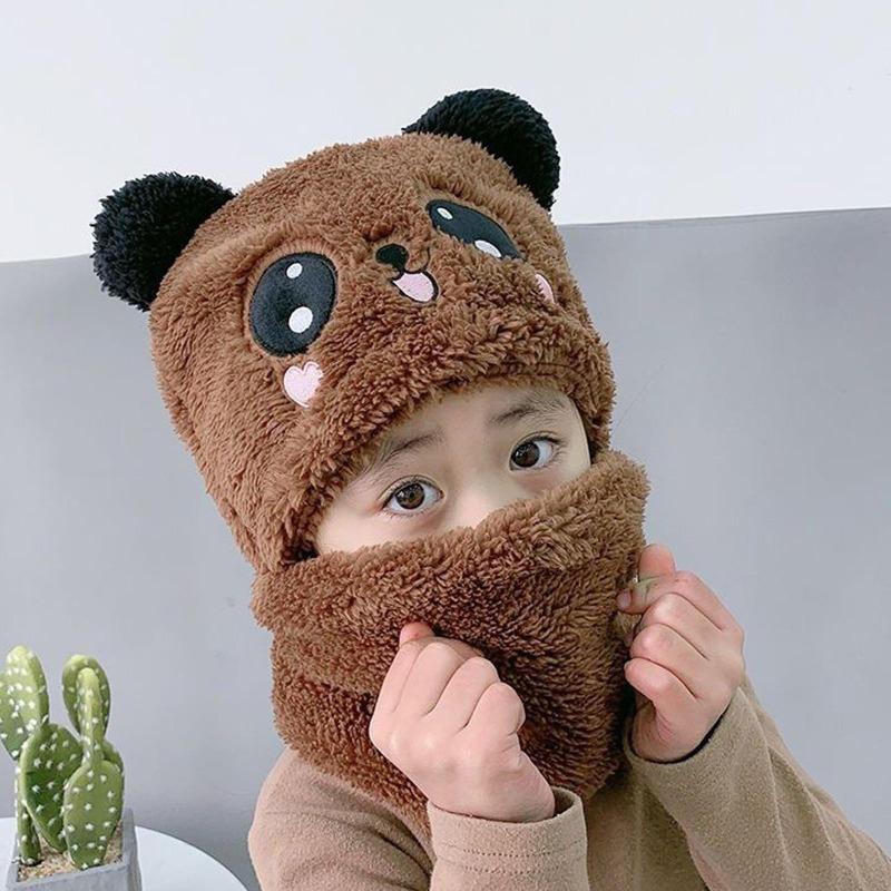 

Шапка-комбинезон для девочек и мальчиков, осенние и зимние шапки, утепленная утепленная крышка для лица и ушей, защитная шапка