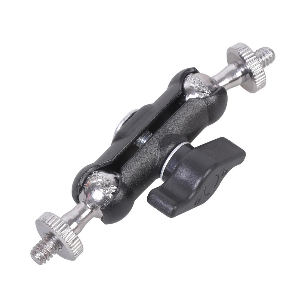 Heavy Duty Metal 360 Degree Rotating Adapter Holder With Double 1/4" External Thread Universal Camera Mount Bracket Tool