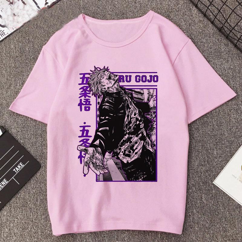 Japanese Manga Gojo Satoru T Shirt Women Tops Jujutsu Kaisen Anime T-shirt Unisex Harajuku Kawaii Short Sleeve Tee Summer Top
