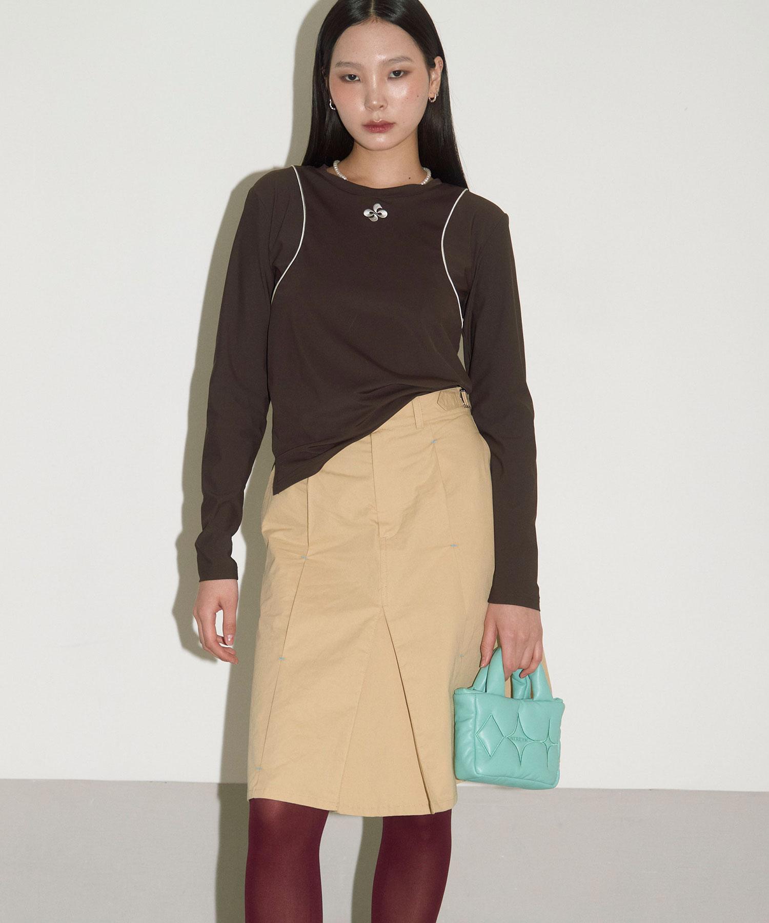 Heretic Active Line Long Sleeve T-Shirt / Brown Free