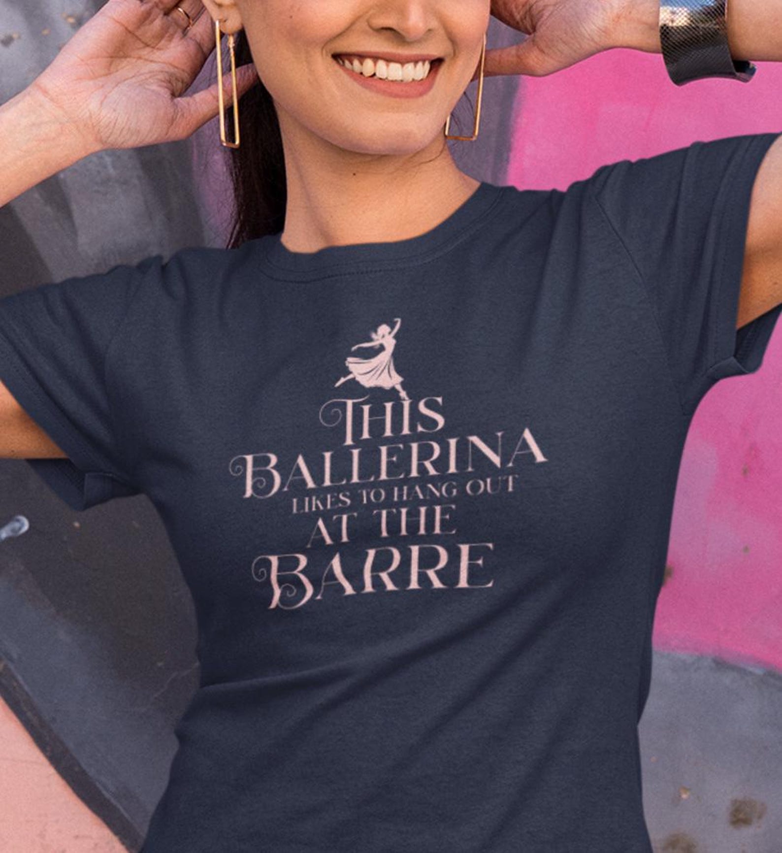 Ballerina Dance Tshirt | Ballet Dancers | Dance | Barre | Ballet Lover | Loose Fit T-Shirts | 2Merchants | DBC-00003 S