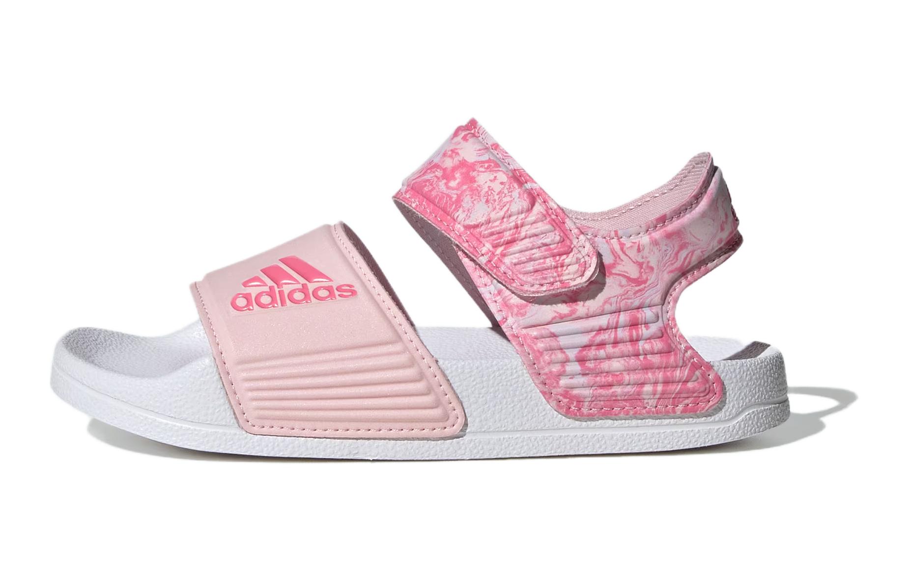 Adidas Adilette Cushioning, Wear Resistant Children s Sandals Pink White Kids  ID2624 30.5