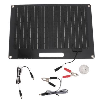 Painel solar portátil de 100 W 2 saídas USB 12 V 24 V Carregador de painel solar de alta eficiência de carga rápida para