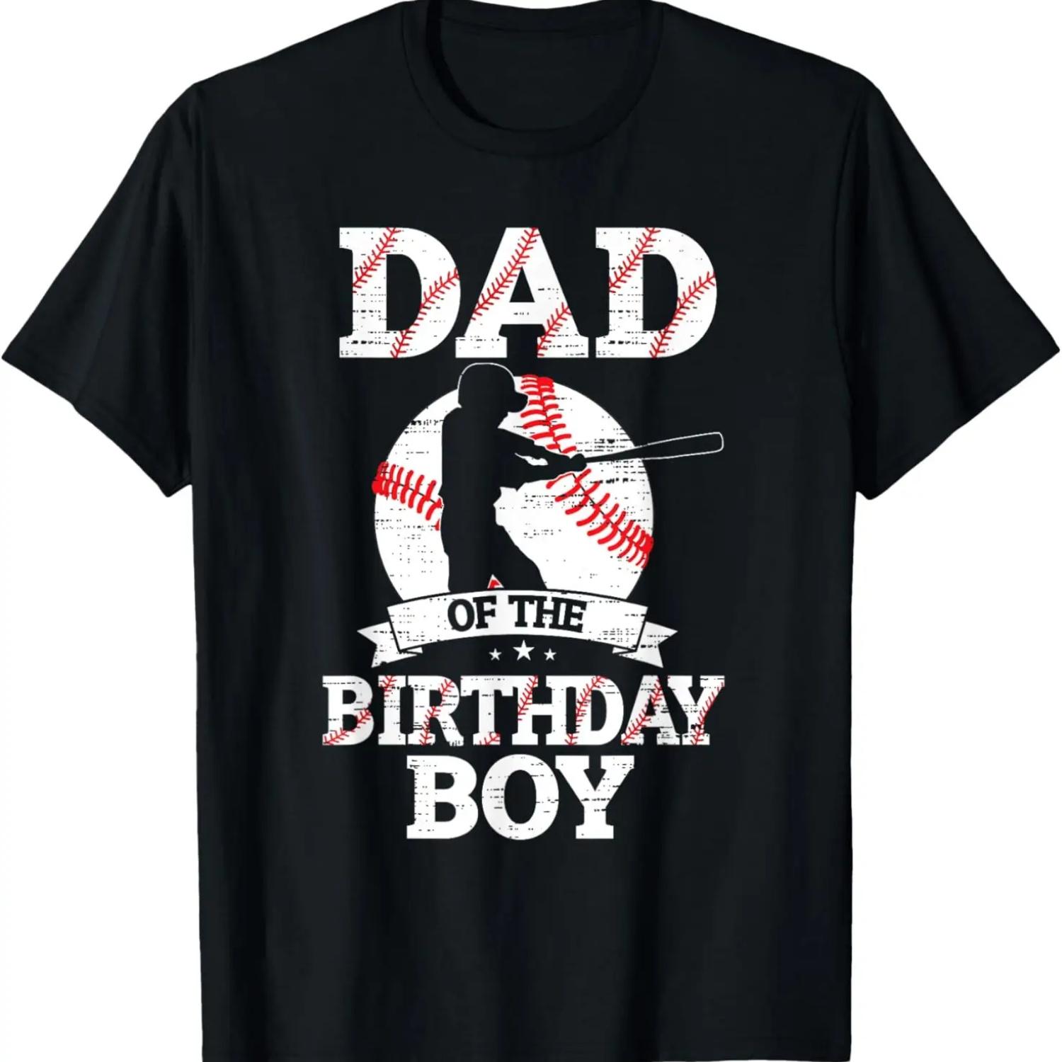 

Dad of the Birthday Boy Baseball Lover Vintage Retro T-Shirt XXXXXL чорний