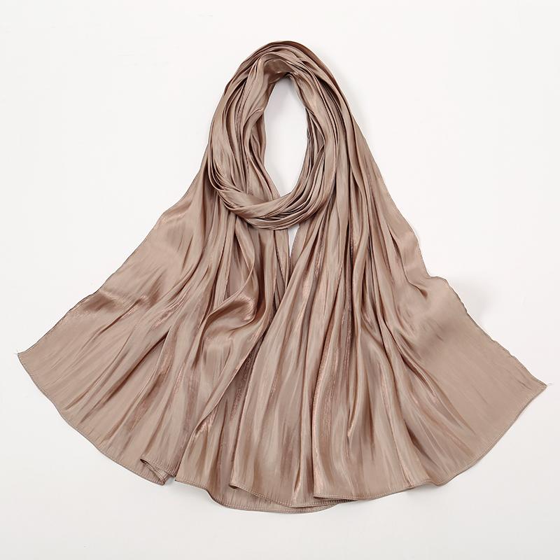 New Shimmer Silk Hijab Scarf For Women Muslim Shawl Abaya Silk Hijab Abaya Hijabs For Woman Jersey Head Wrap Scarf Islam Turban