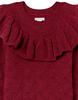Amazon Essentials Soft Touch Ruffle Knit for Girls, Raspberry Red, Shearling, Sizes 115-130