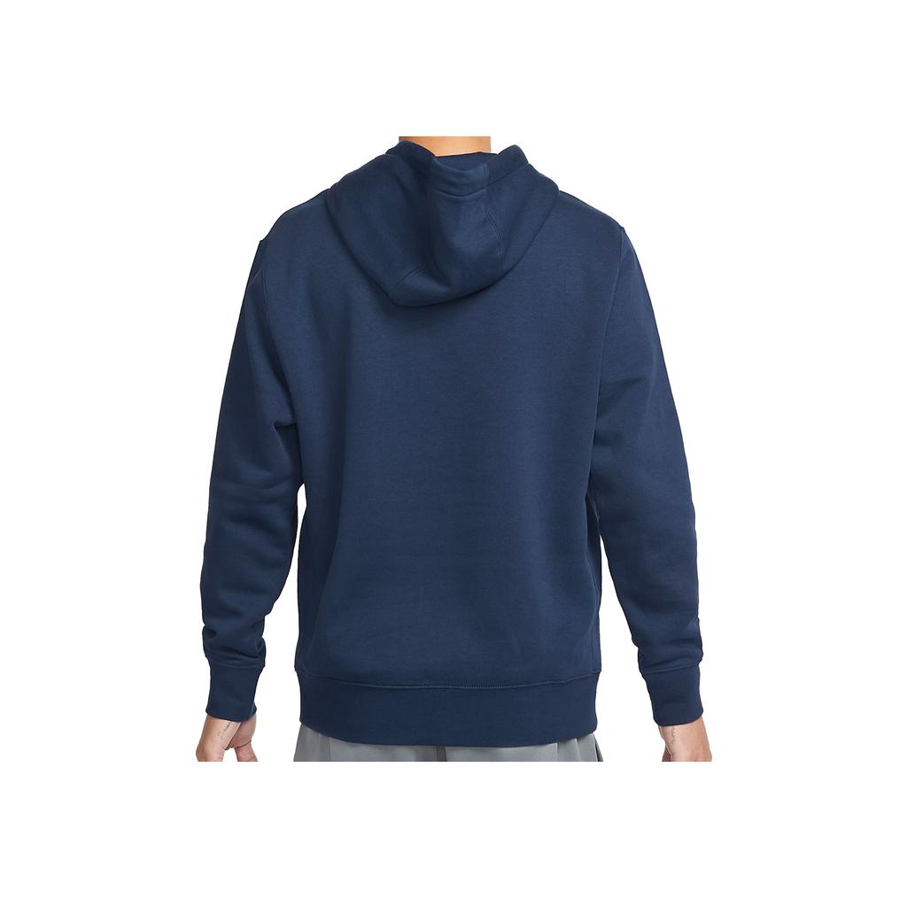 Nike Kangaroo Pocket Hoodie With Printed Logo Men Hoodie Blue DM1237-410