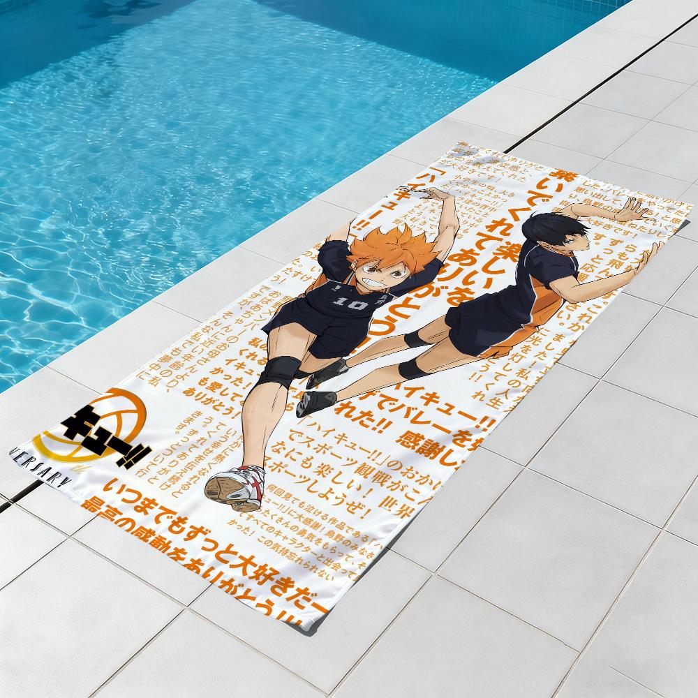 H-haikyu-u Cartoon Anime Cute Towel Beach Quick Dry Soft Pool Towels Gift for Travel Gym Shower Camping Sports